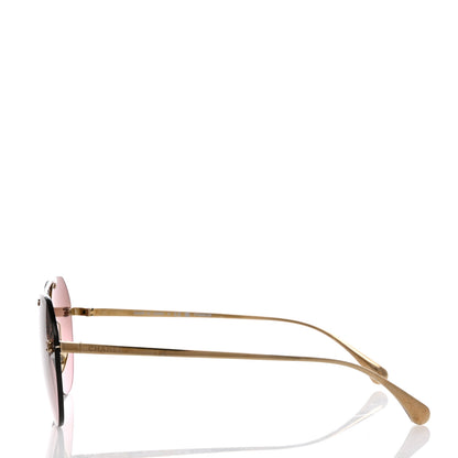 Chanel Titanium CC Pilot Aviator Sunglasses 4272-T Gold 3 of 8