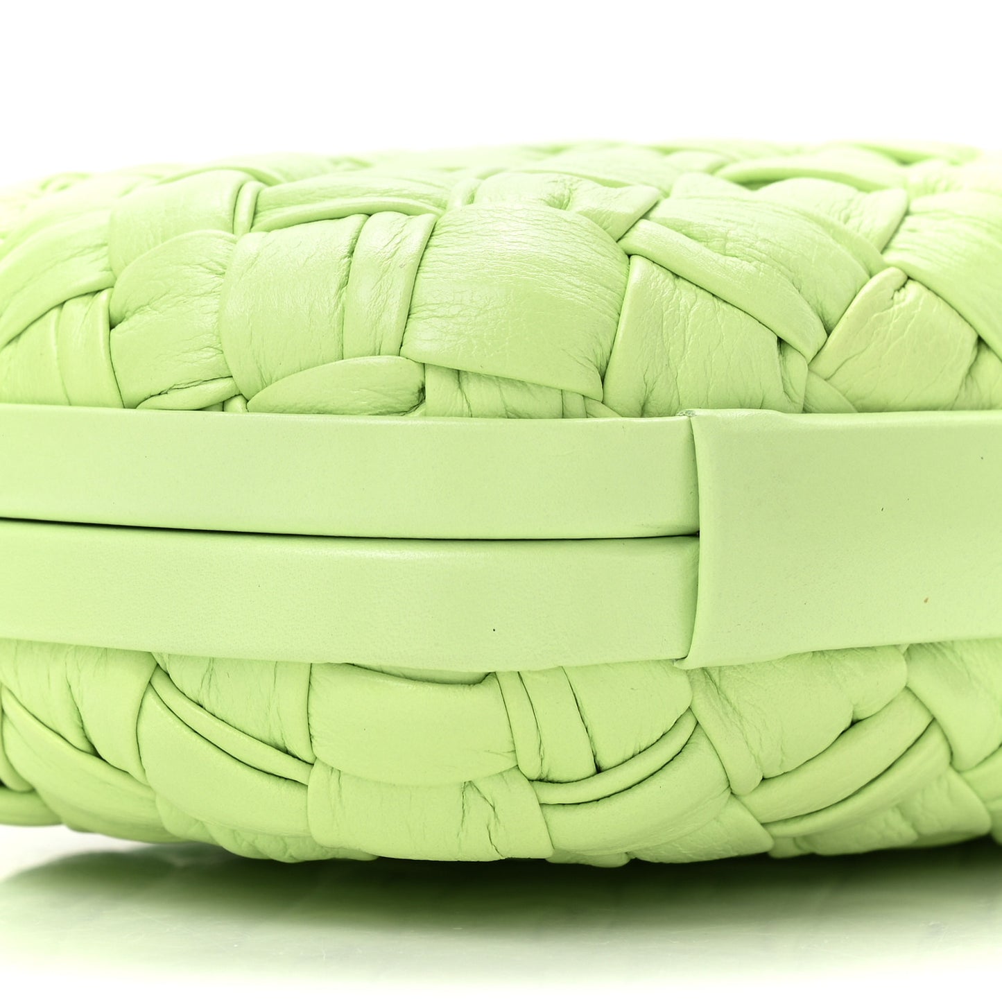 Nappa Pleated Intrecciato Knot Clutch Seafoam