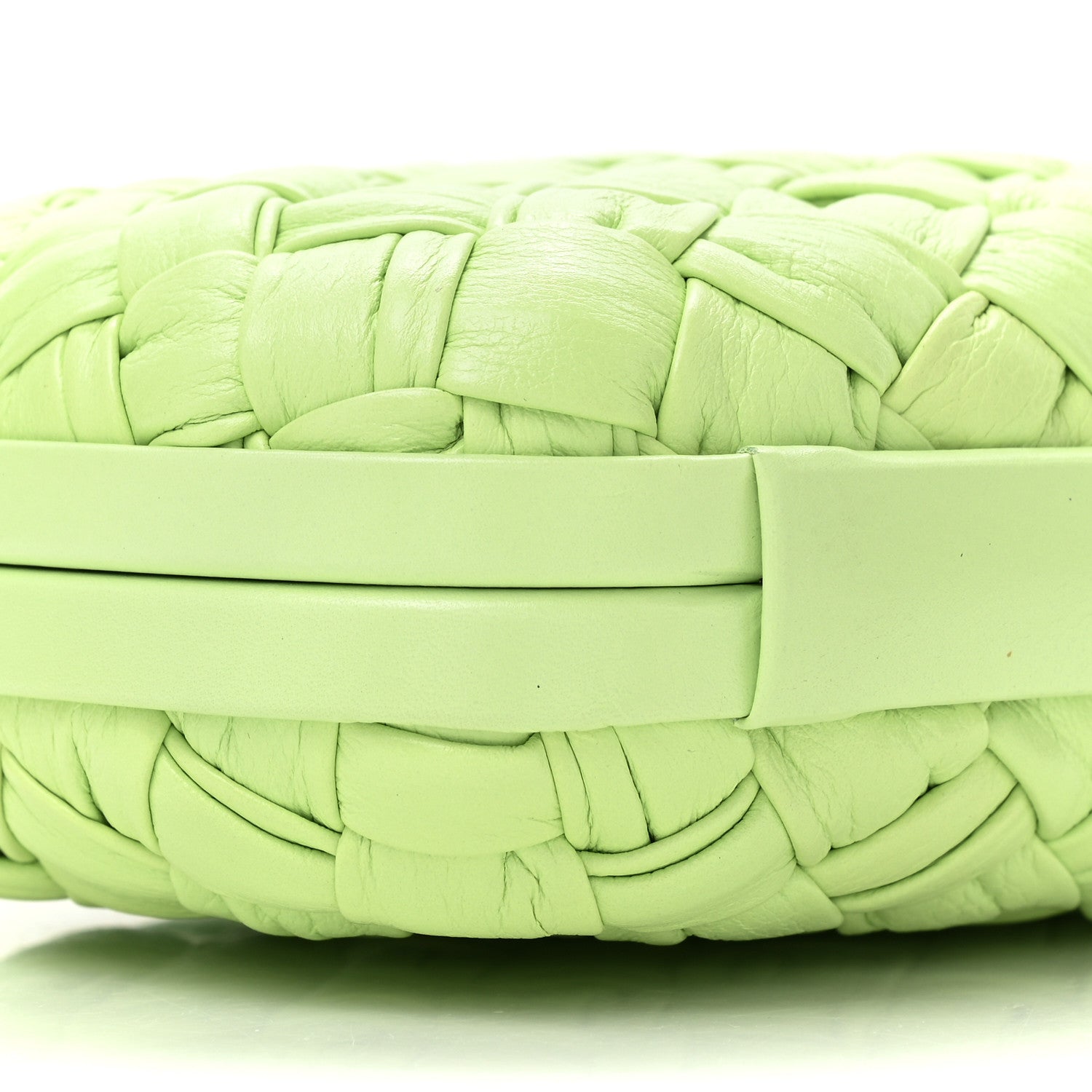 Bottega Veneta Nappa Pleated Intrecciato Knot Clutch Seafoam 9 of 11