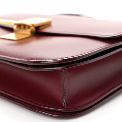 Celine Box Calfskin Medium Classic Box Flap Bag Burgundy 10 of 11