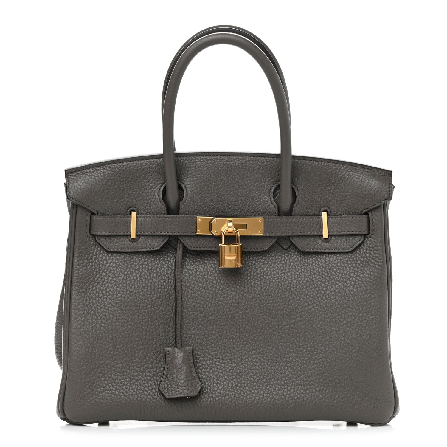 Hermes Taurillon Clemence Birkin 30 Etain 1 of 12
