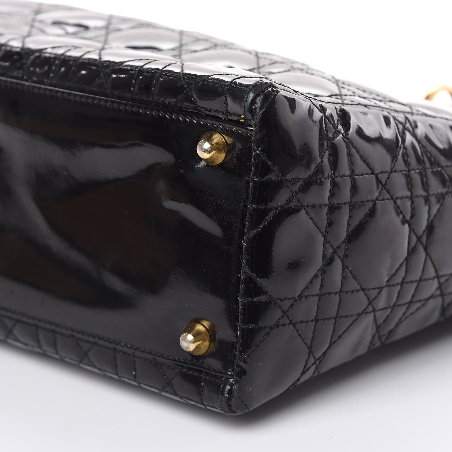 Christian Dior Patent Cannage Large Lady Dior Black 9 of 16