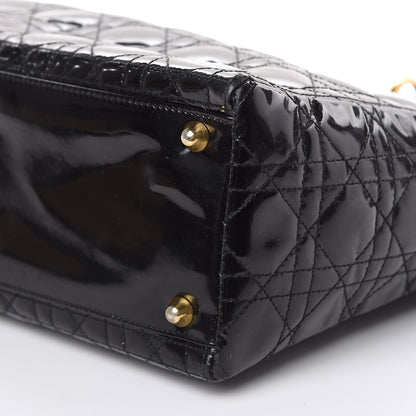 Christian Dior Patent Cannage Large Lady Dior Black 9 of 16