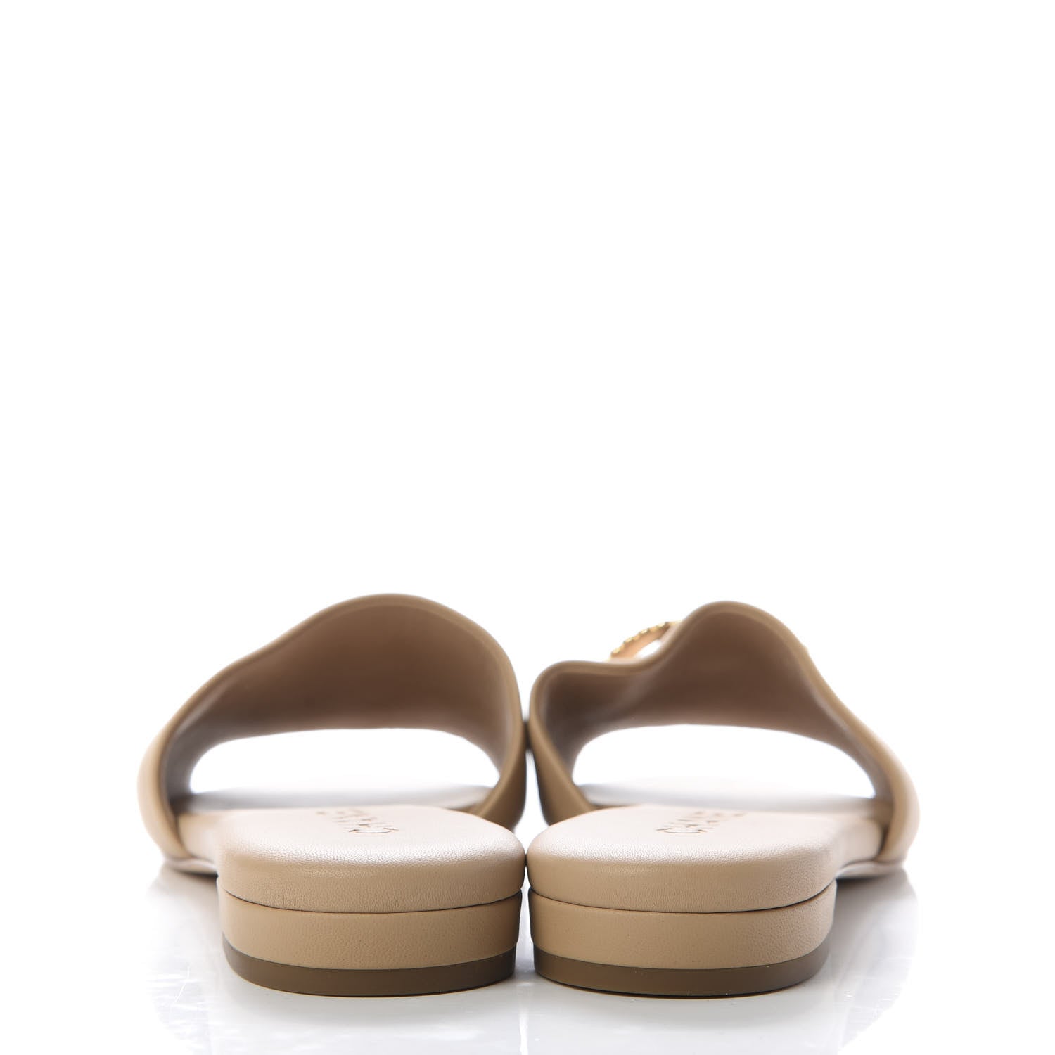 Chanel Lambskin Enamel CC Mules 38 Beige 6 of 9