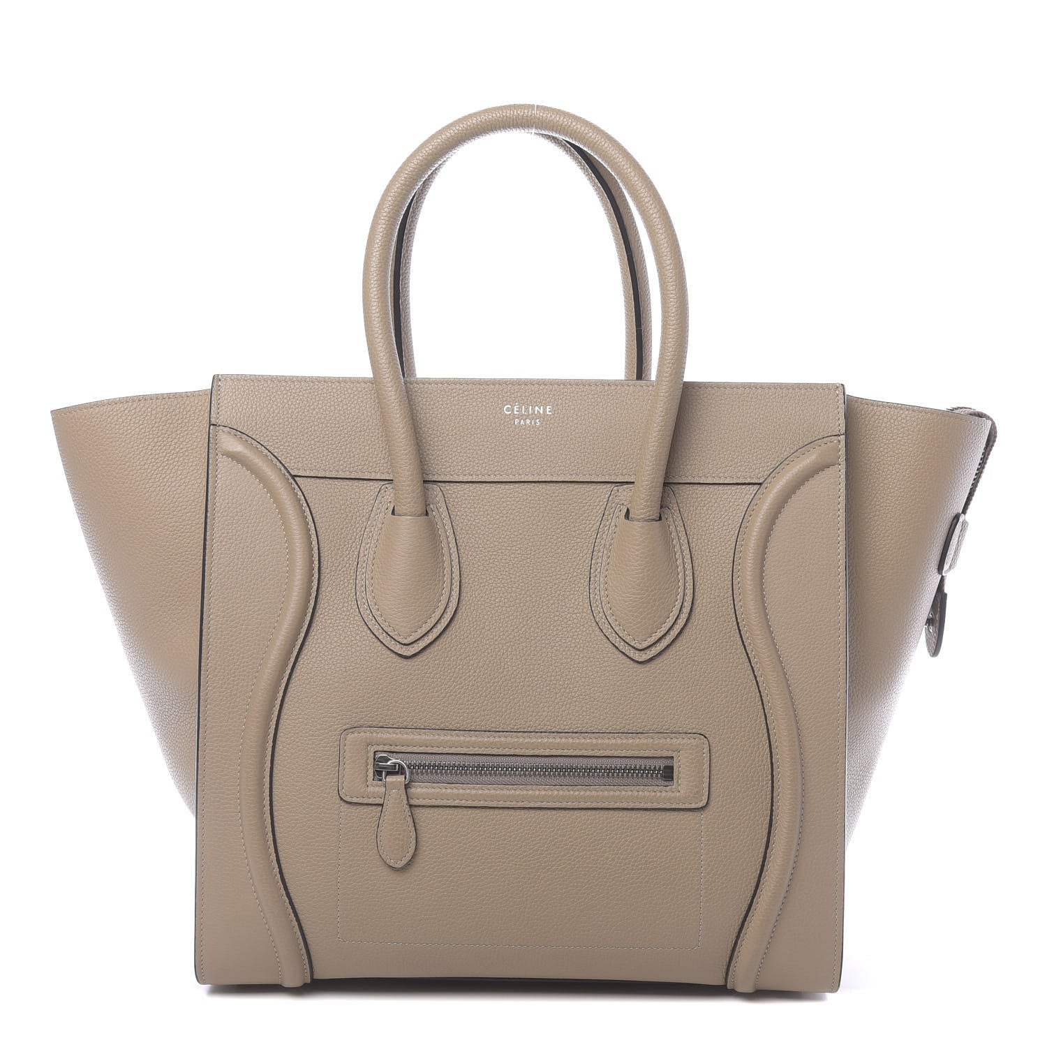 Celine Drummed Calfskin Mini Luggage Dune 1 of 8