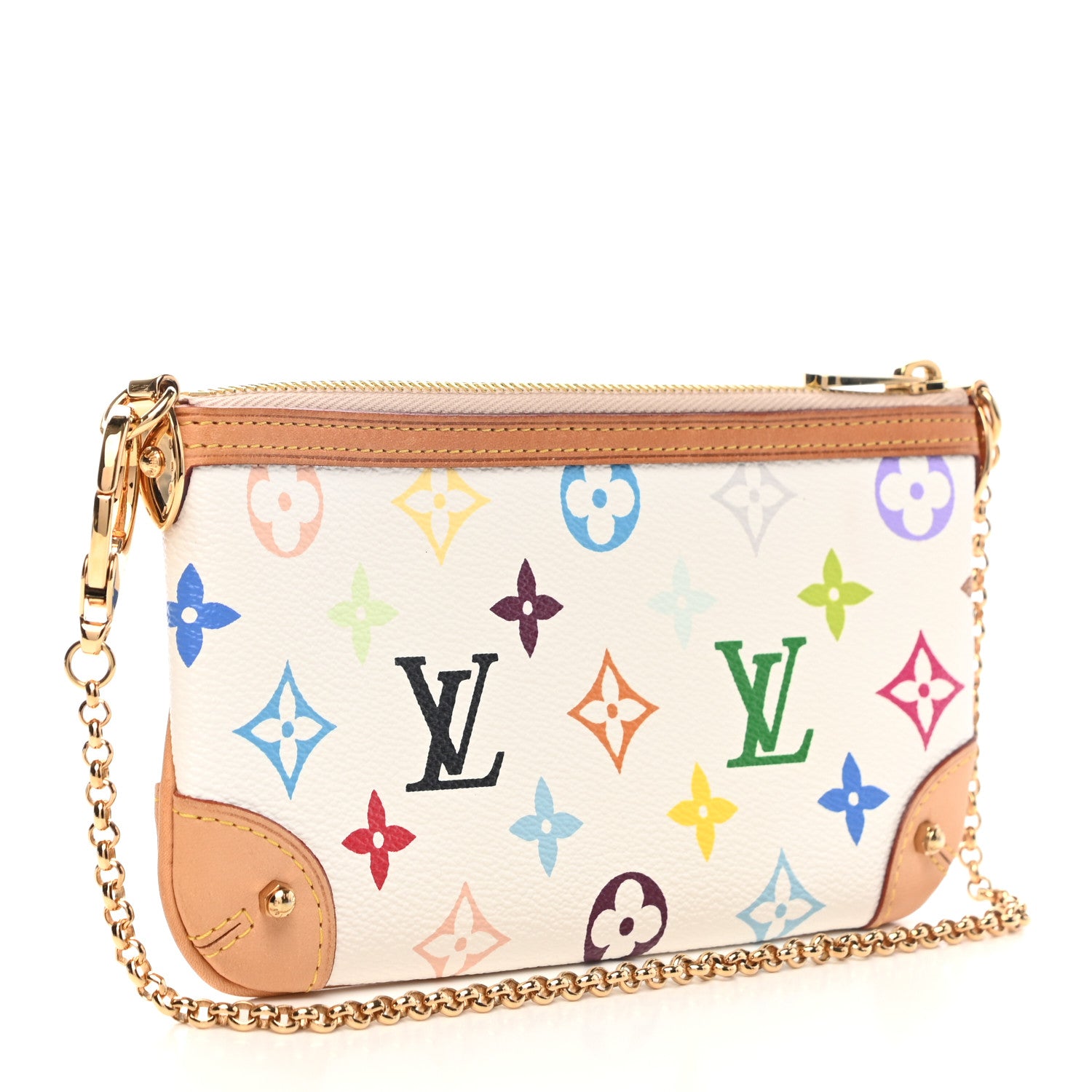 Louis Vuitton Monogram Multicolor Pochette Milla MM White 3 of 9
