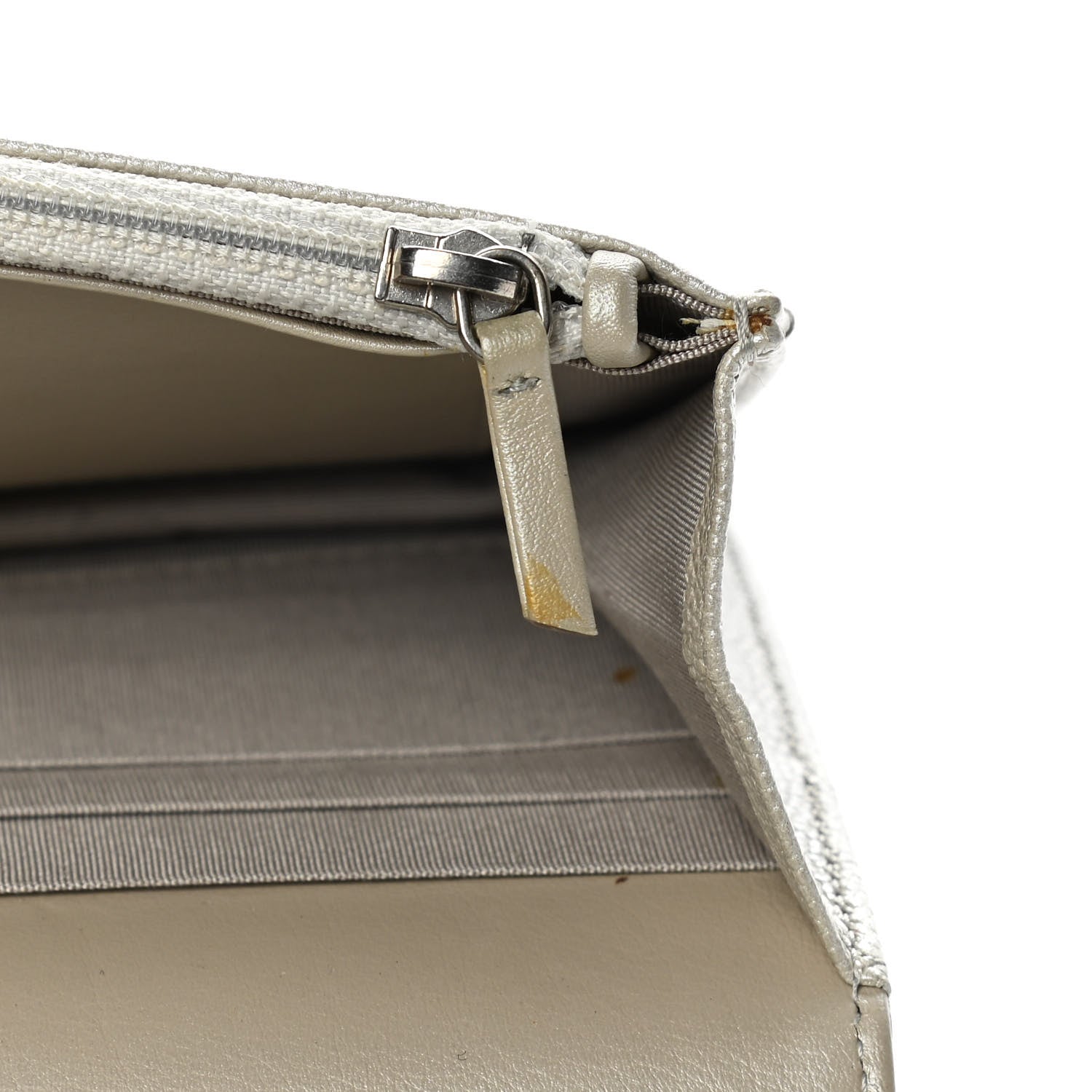 Chanel Caviar Sevruga Wallet on Chain WOC Silver 11 of 14