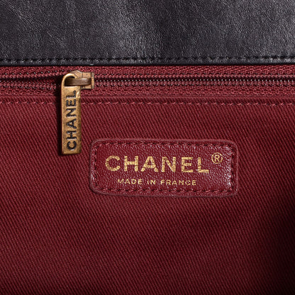 Chanel Aged Calfskin Quilted Large Pondichery Flap Black 7 of 8
