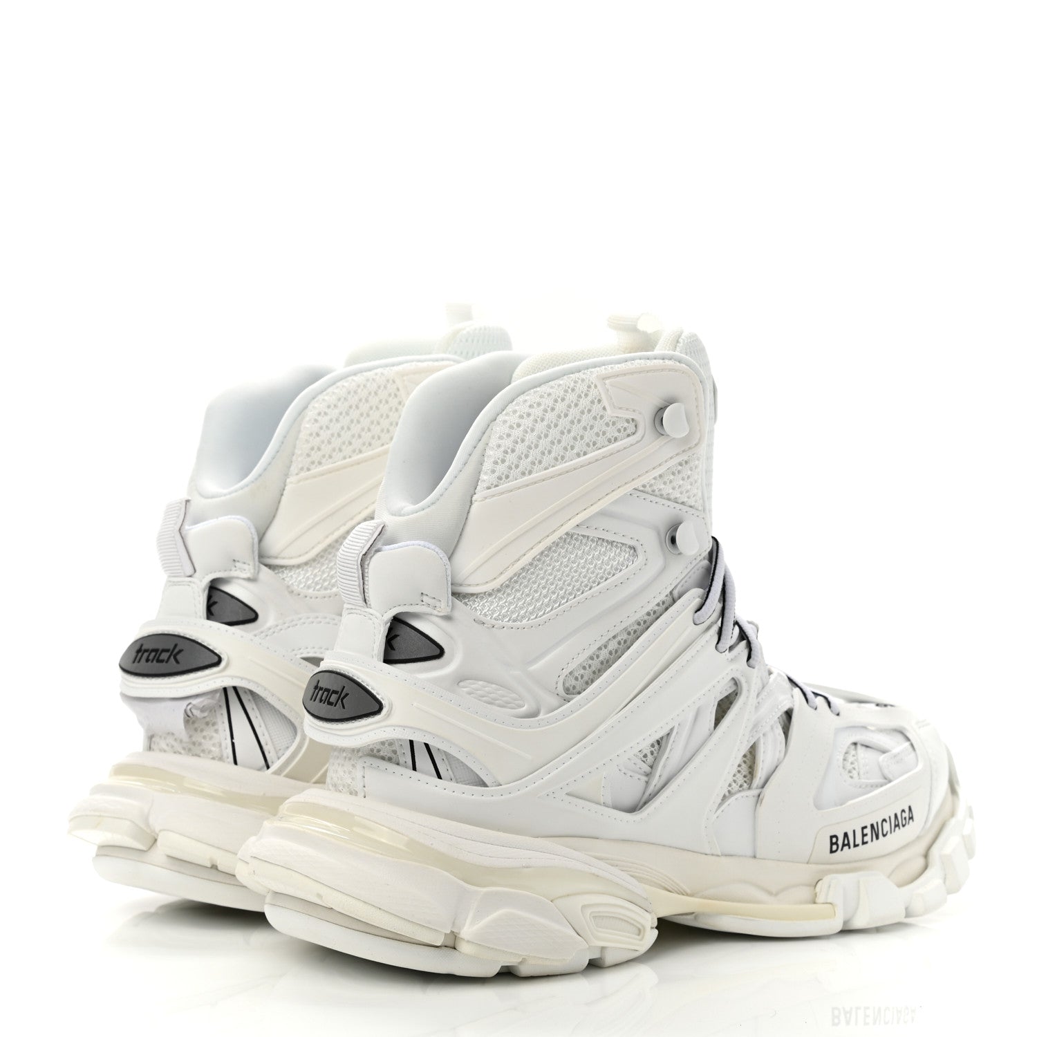Balenciaga Mesh Nylon Womens Track Hike Sneakers 39 White 4 of 8