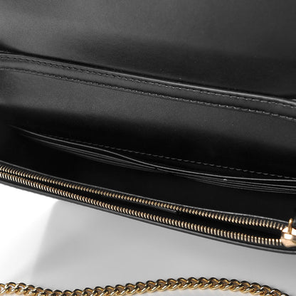 Fendi Vitello Liberty Lucido F is Fendi Medium Envelope Wallet on Chain Black 5 of 8