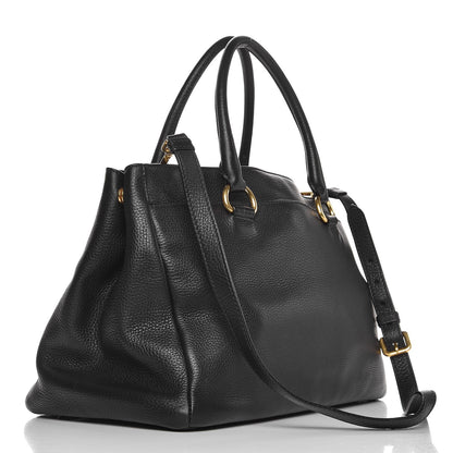 Prada Vitello Daino Tote Nero Black 4 of 8