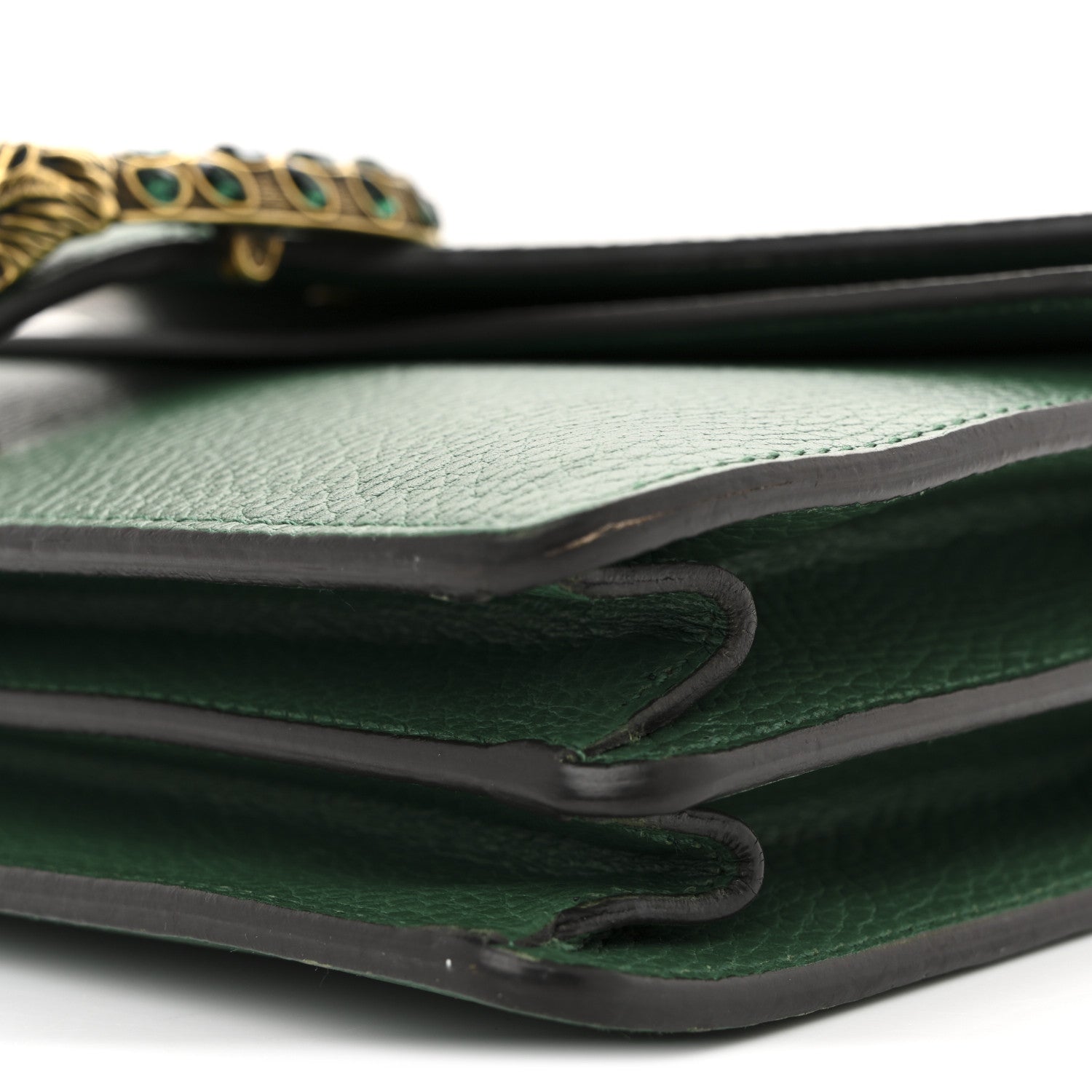 Gucci Pebbled Calfskin Small Dionysus Shoulder Bag Emerald 10 of 12