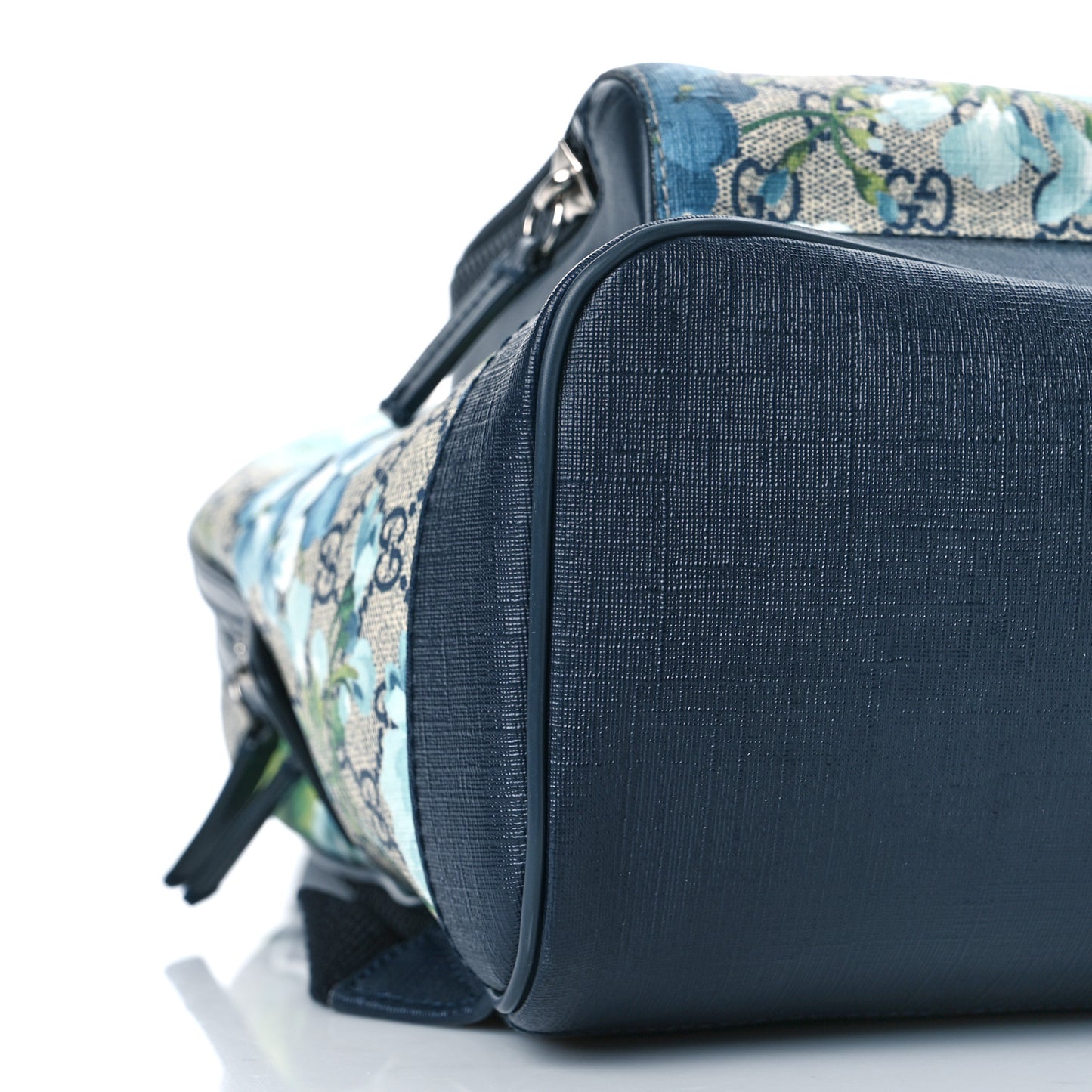 GG Supreme Monogram Blooms Medium Day Backpack Beige Blue Navy