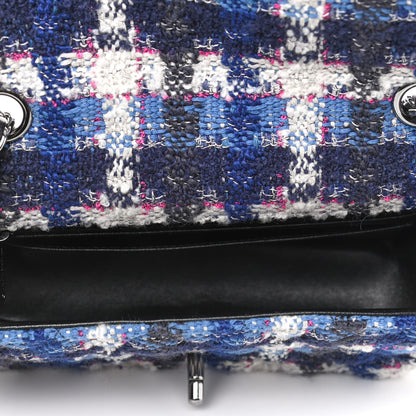 Chanel Tweed Quilted Mini Rectangular Flap Blue Multicolor 4 of 4