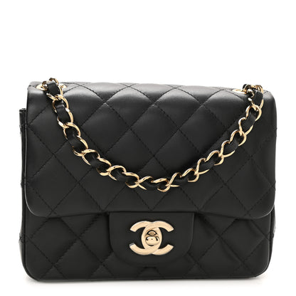 Chanel Lambskin Quilted Mini Square Flap Black 1 of 11