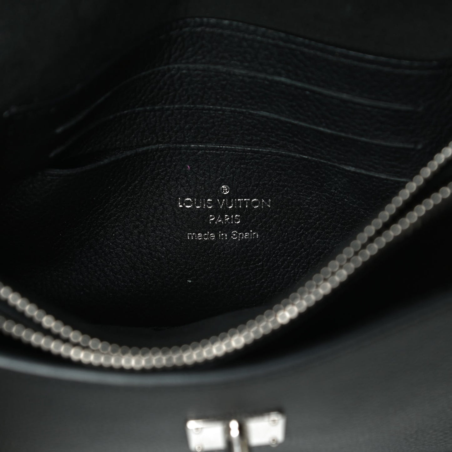 Soft Calfskin My Lockme Chain Pochette Black