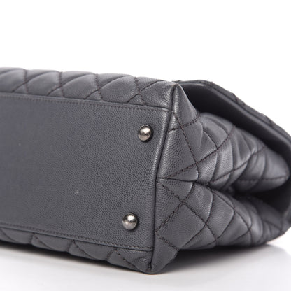 Chanel Caviar Quilted Small Coco Handle Flap Gray 7 of 10