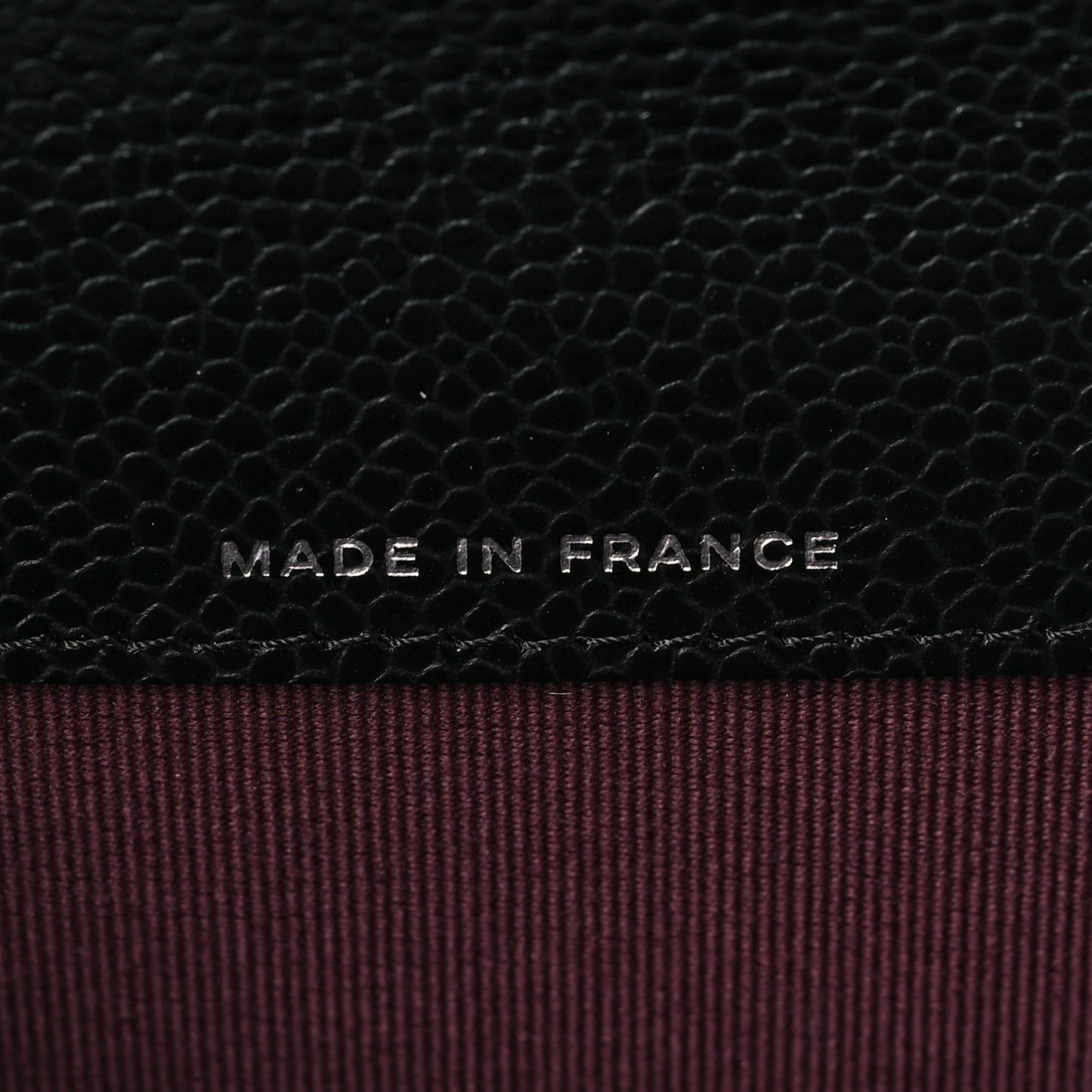 Caviar Quilted Flap Card Holder Wallet Black