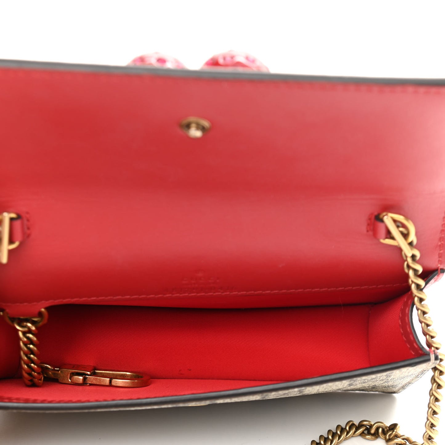 GG Supreme Monogram Mini Cherry Chain Bag