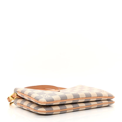 Louis Vuitton Damier Azur Double Zip Pochette 4 of 8