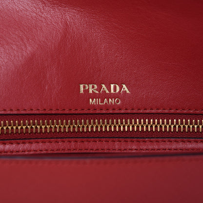 Prada Saffiano Flap Shoulder Bag Fuoco 6 of 10