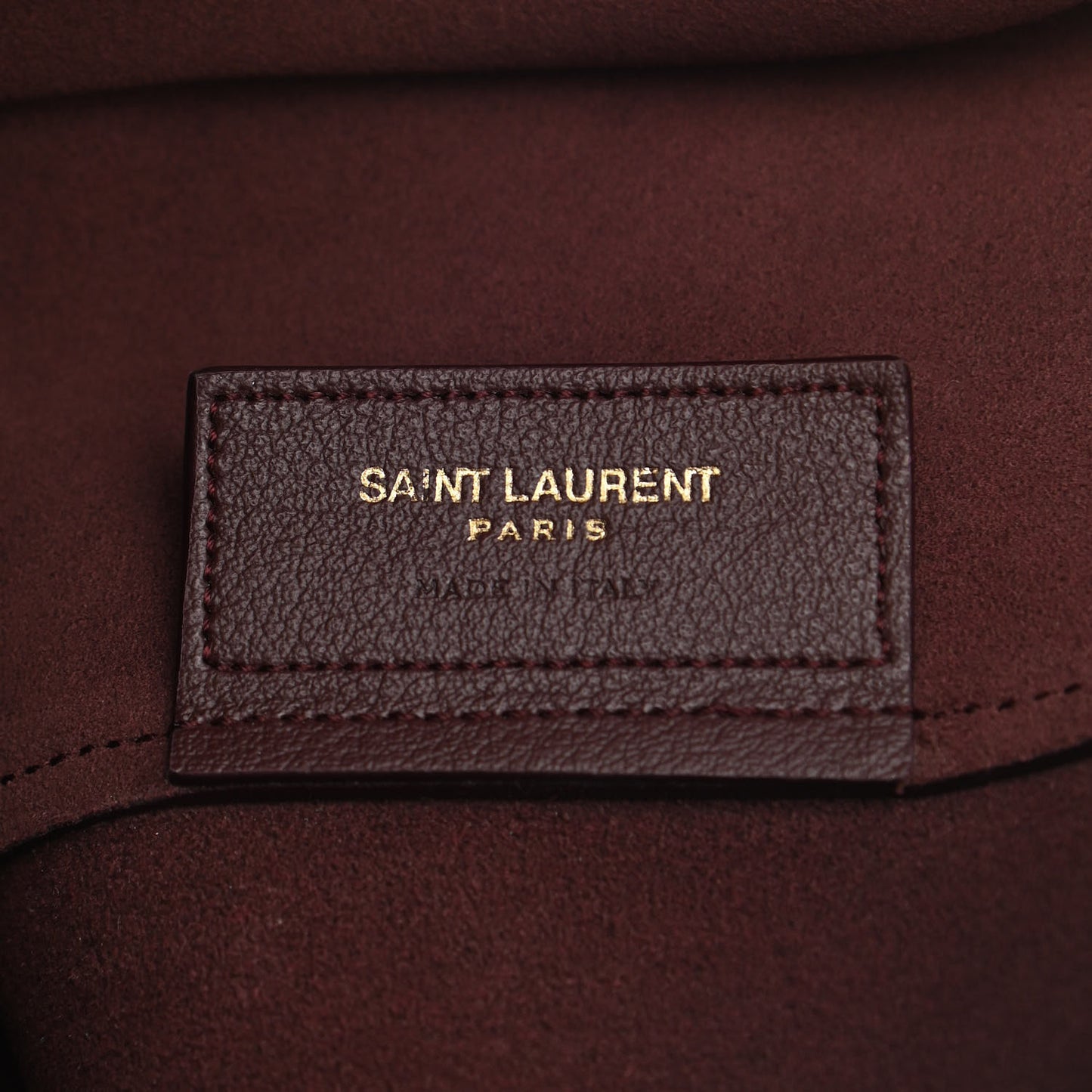 Calfskin Large Shopping Tote Old Bordeaux