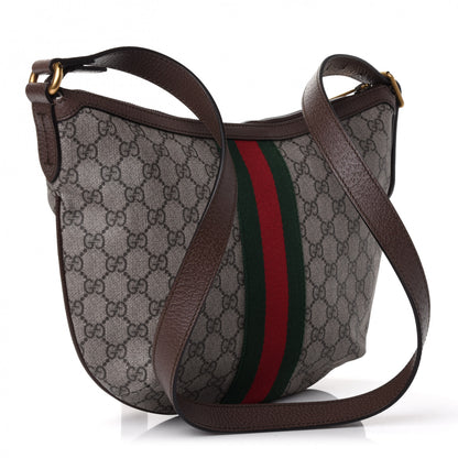Gucci GG Supreme Monogram Web Small Ophidia Half Moon Hobo Brown 2 of 4