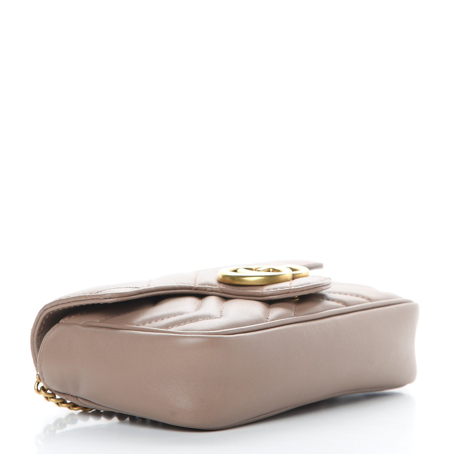Calfskin Matelasse Super Mini GG Marmont Shoulder Bag Porcelain Rose