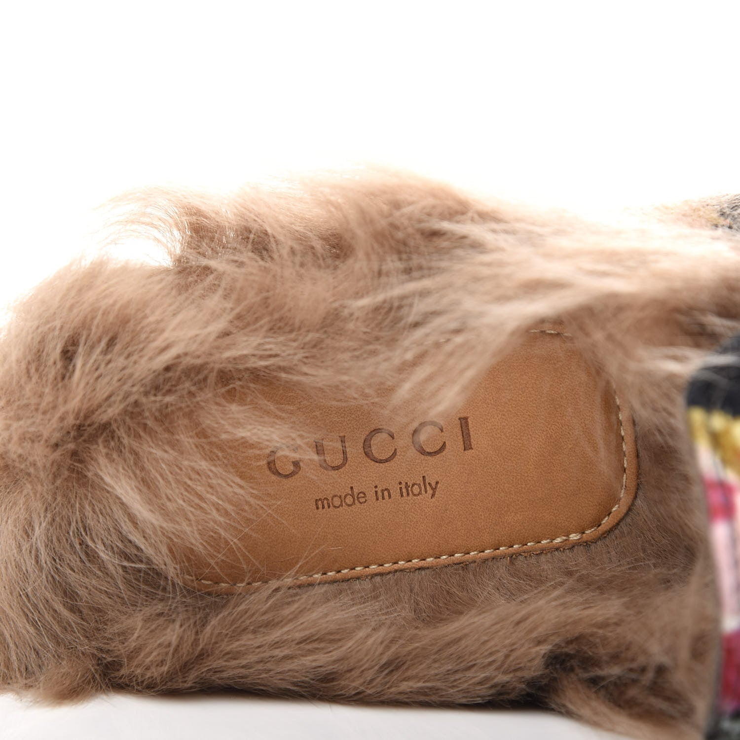 Gucci Velvet Fur Floral Womens Princetown Slippers 37 Black 8 of 11