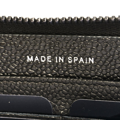 Chanel Caviar Quilted Large Gusset Zip Around Wallet Dark Charcoal 6 of 10