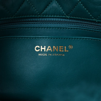 Chanel Shearling Lambskin Quilted Flap Green 6 of 10