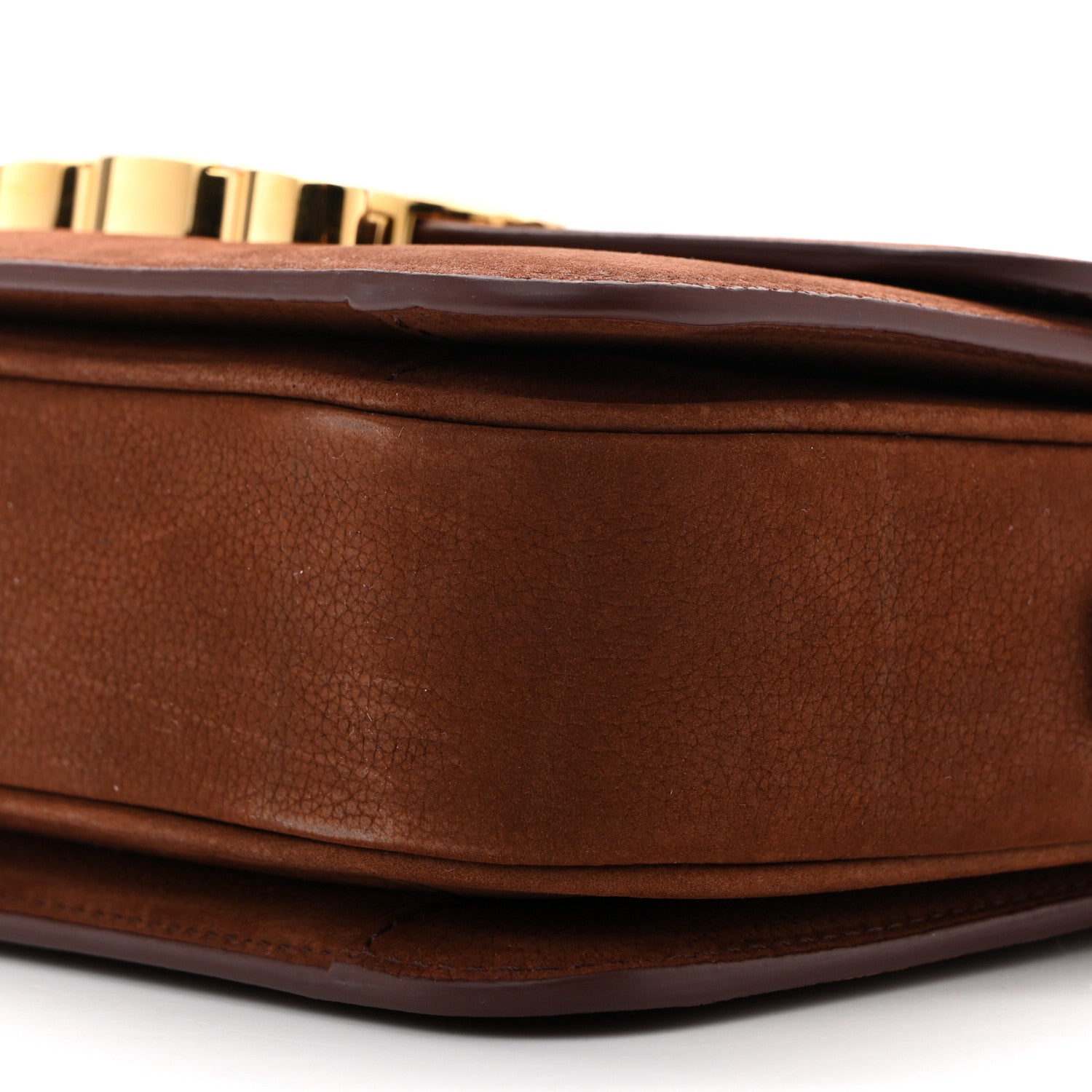 Celine Nubuck Calfskin Teen Triomphe Chestnut 10 of 12