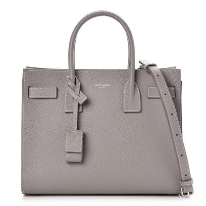 Saint Laurent Grained Calfskin Topstich Baby Sac De Jour Fog 1 of 7