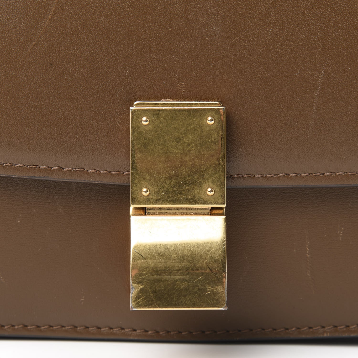 Celine Smooth Calfskin Small Classic Box Flap Bag Camel 13 of 13