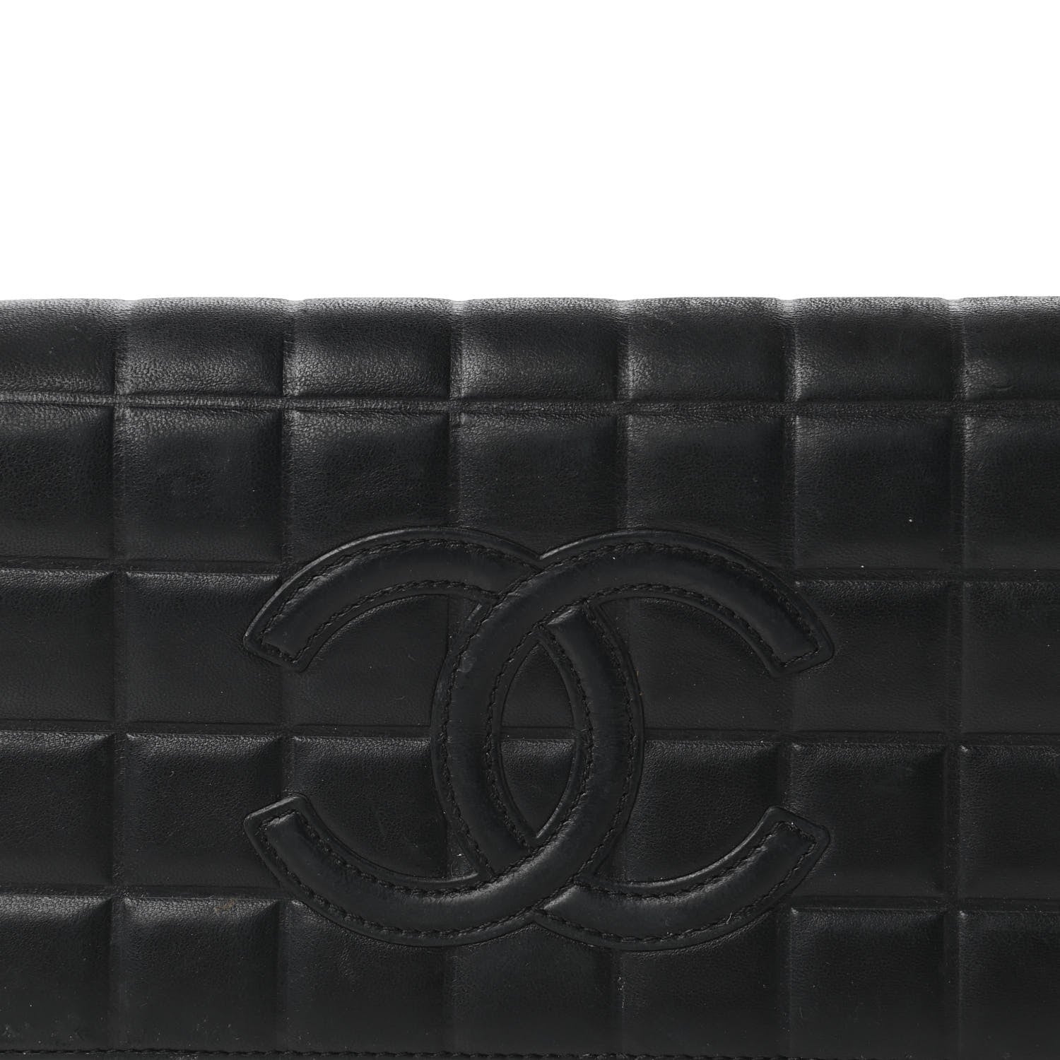 Chanel Lambskin Quilted CC Chocolate Bar Flap Black 10 of 13