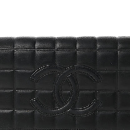 Chanel Lambskin Quilted CC Chocolate Bar Flap Black 10 of 13