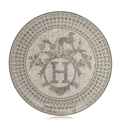 Hermes Porcelain Mosaique au 24 Platine Tart Platter 1 of 6