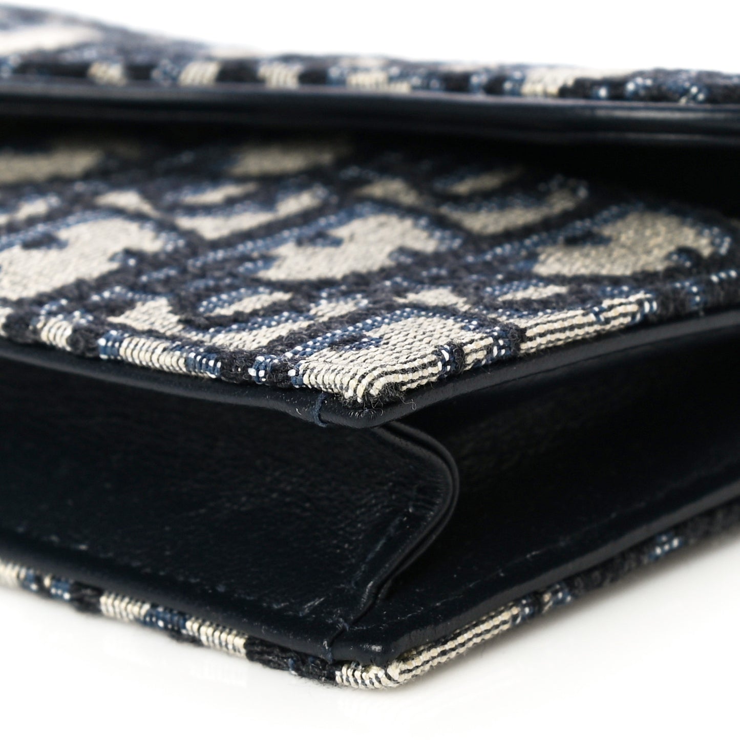 Oblique Saddle Card Holder Blue