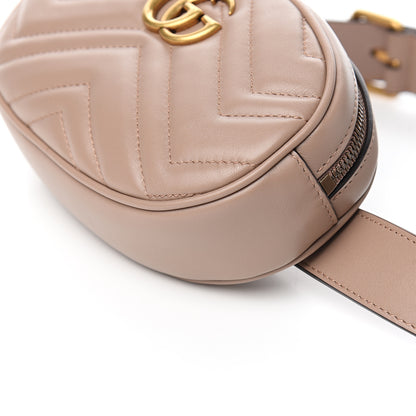 Gucci Calfskin Matelasse GG Marmont Belt Bag 75 30 Porcelain Rose 8 of 9