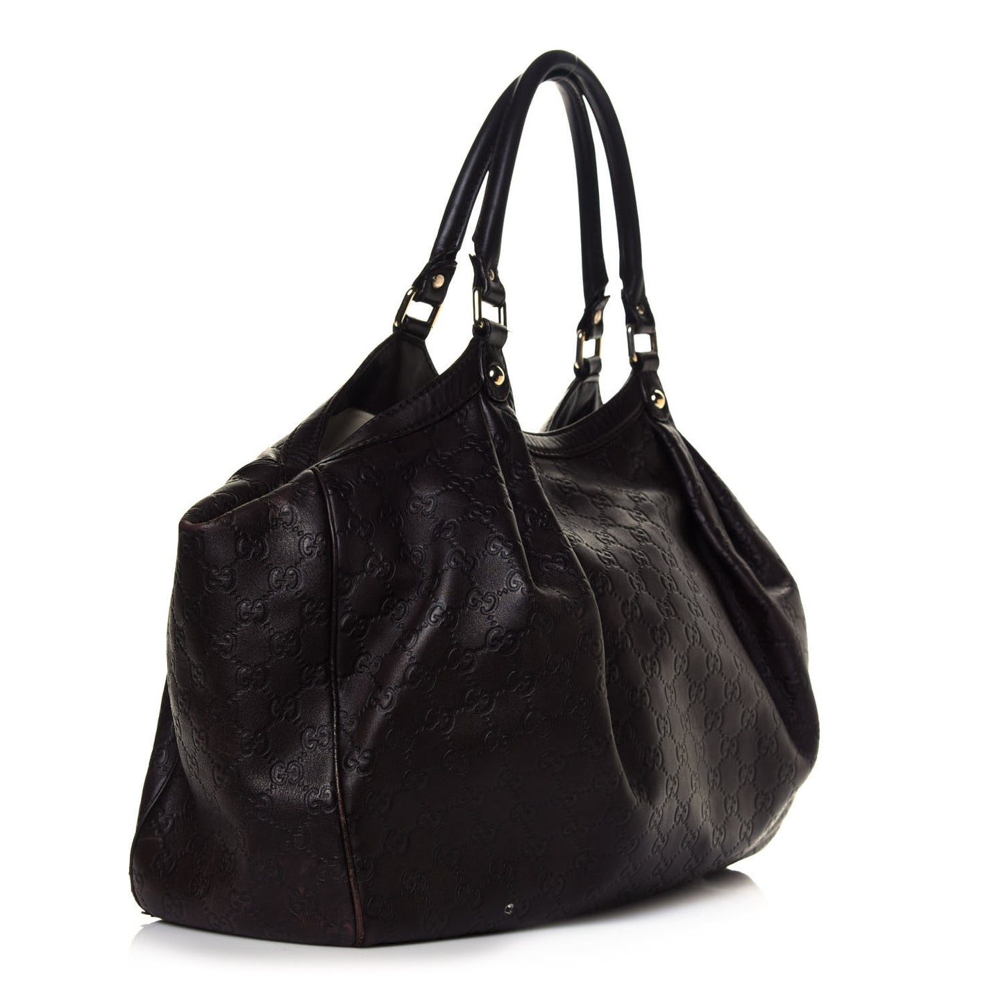 Guccissima Signature Large Sukey Tote Chocolate