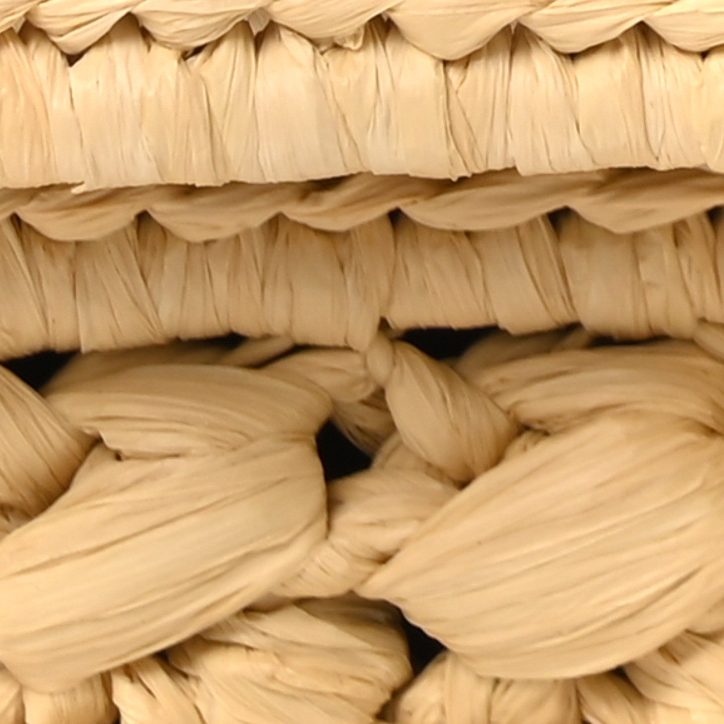 Raffia Effect Claude Chain Shoulder Bag Natural