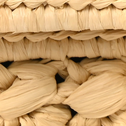 Celine Raffia Effect Claude Chain Shoulder Bag Natural 7 of 9