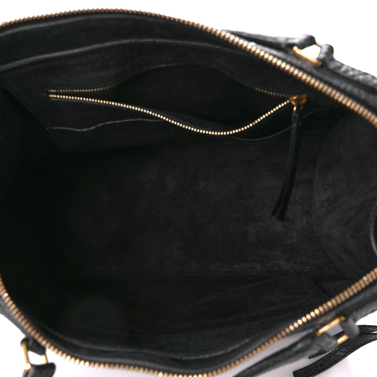 Bullhide Calfskin Medium Ring Bag Black