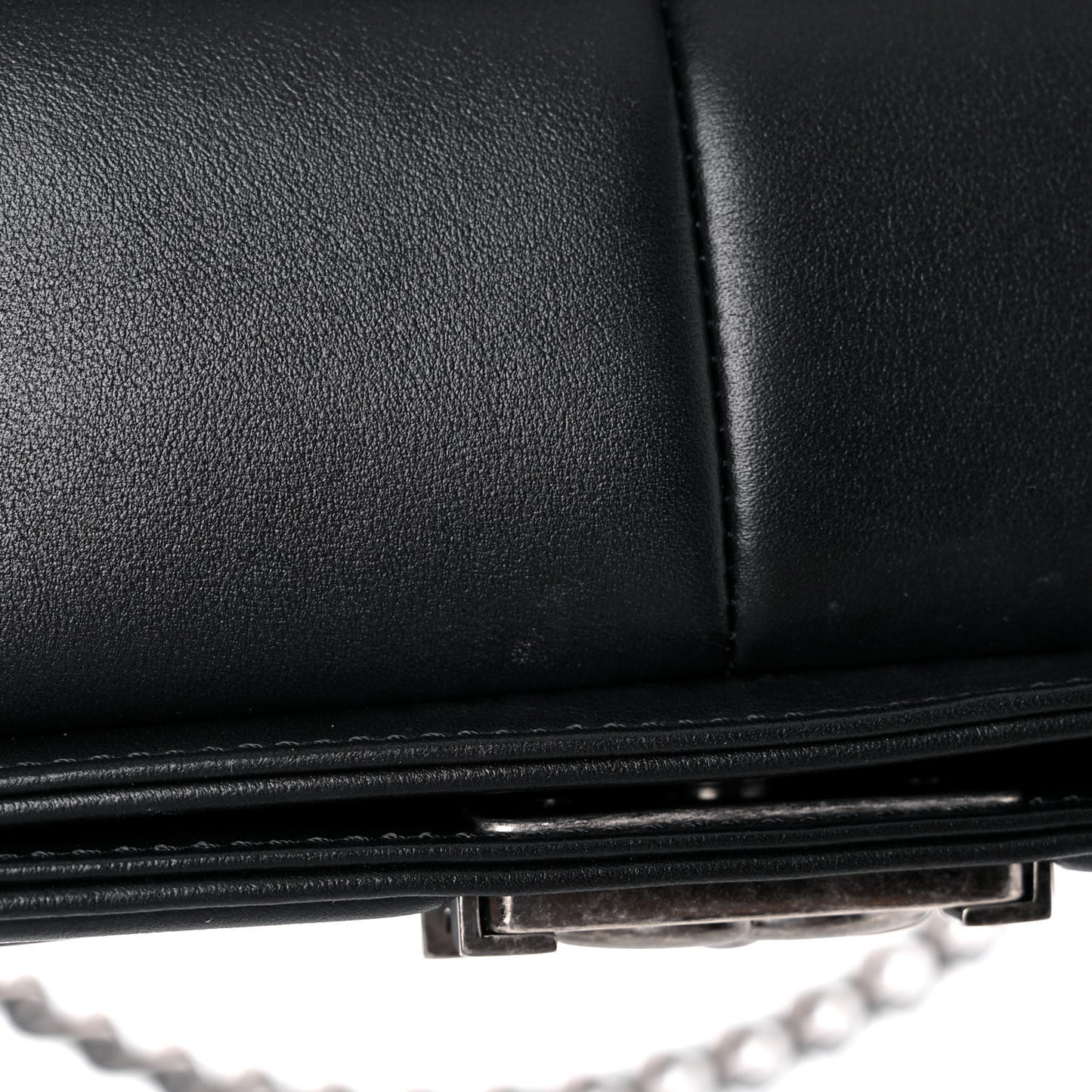 Calfskin Quilted Medium Boy Flap Black