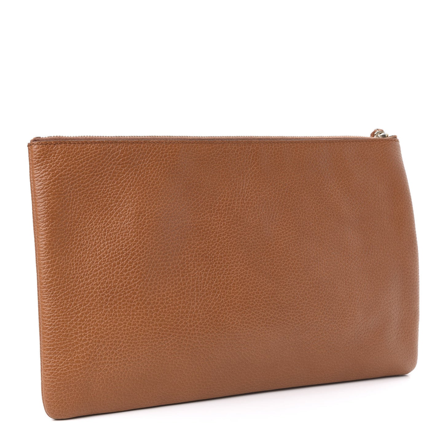 Calfskin Bamboo Clutch Brown