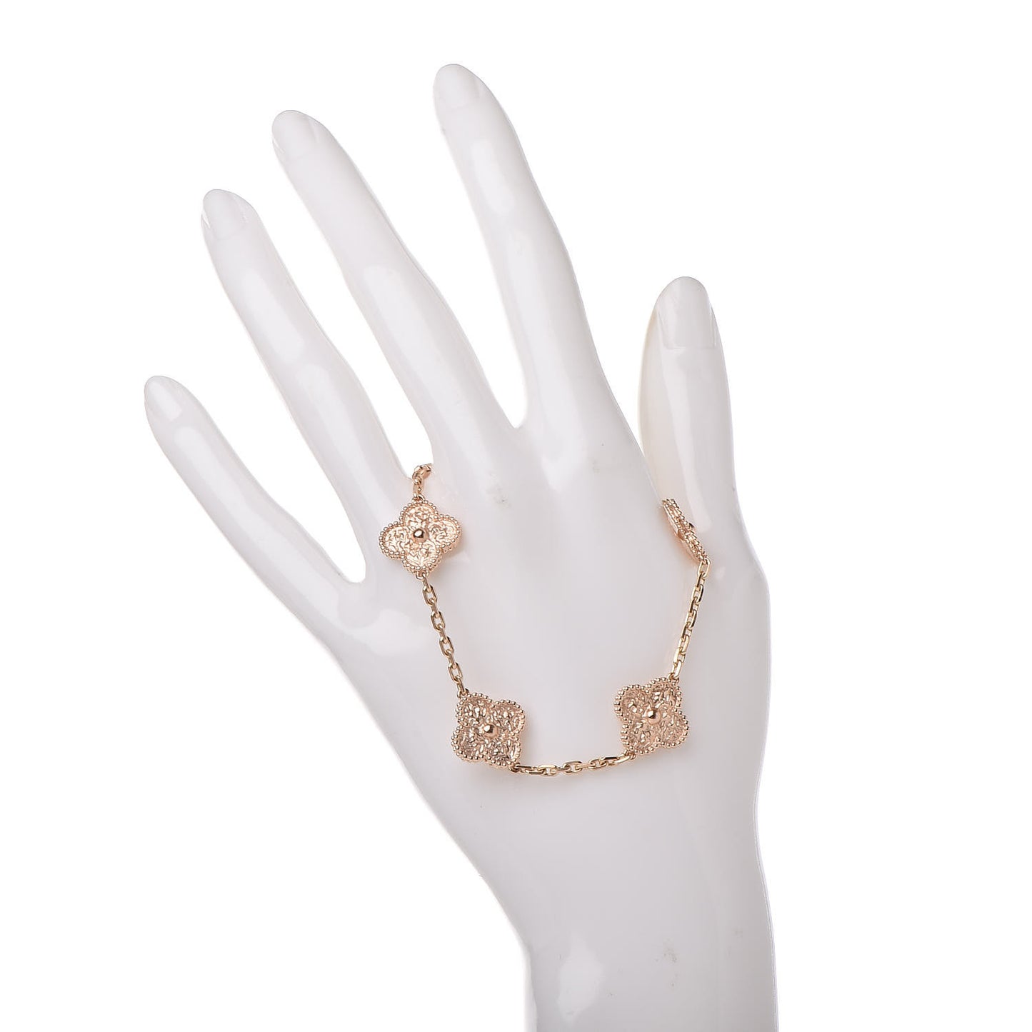 18K Rose Gold 5 Motifs Vintage Alhambra Bracelet