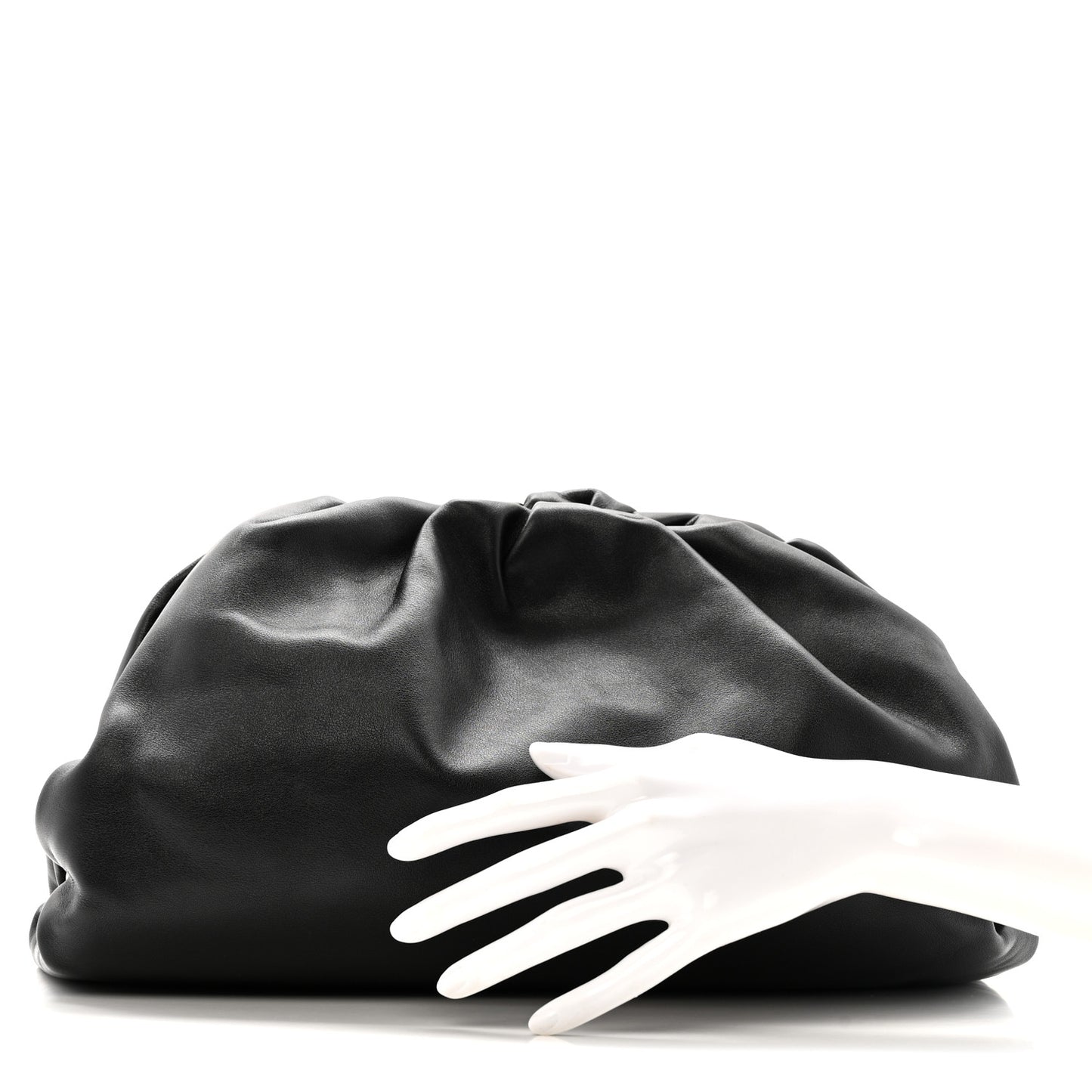Smooth Butter Calf The Pouch Oversized Clutch Black