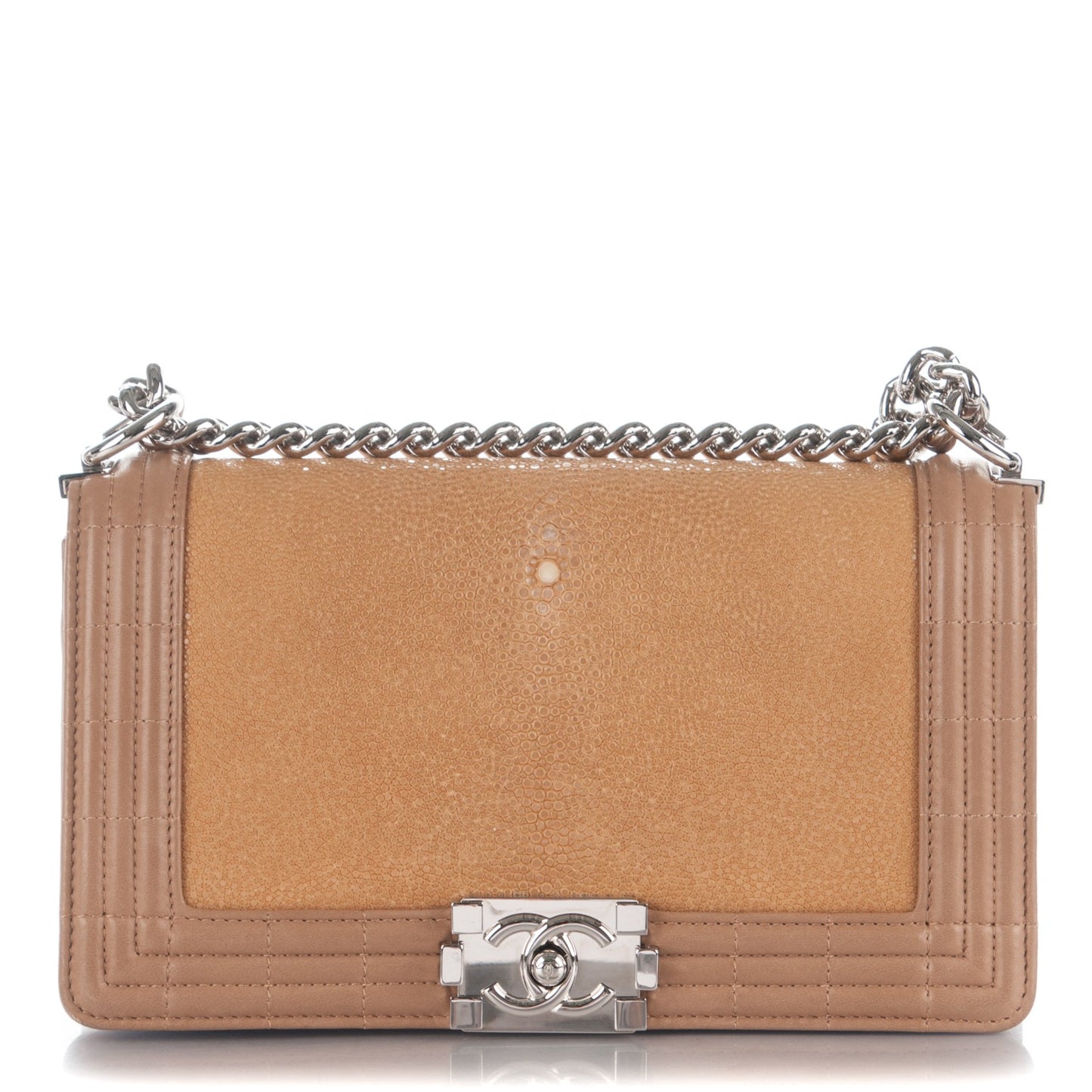 Galuchat Stingray Medium Boy Flap Light Pink