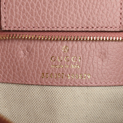 Gucci Dollar Calfskin Medium Swing Tote Grey Field Soft Pink 7 of 8