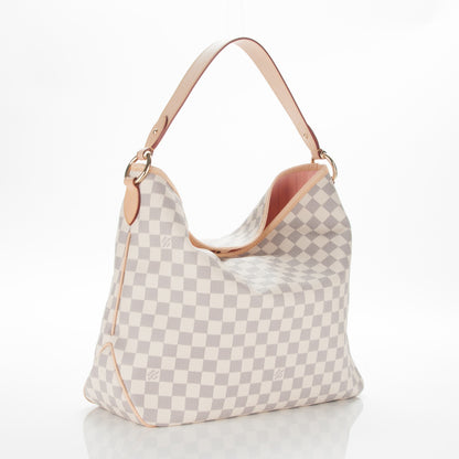 Louis Vuitton Damier Azur Delightful MM Rose Ballerine 3 of 7